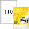 TopStick Nr. 8727 Klebeetiketten Label 100 Blatt A4 Blanko 38,1x12,7 mm