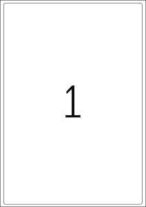 TopStick Nr. 8772 Klebeetiketten Label 100 Blatt A4 Blanko 199,6x289,1 mm