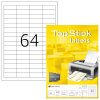 TopStick Nr. 8730 Klebeetiketten Label 100 Blatt A4 Blanko 48,3x16,9 mm