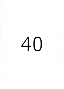 TopStick Nr. 8698 Klebeetiketten Label 100 Blatt A4 Blanko 52,5x29,7 mm