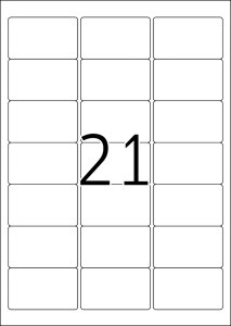 TopStick Nr. 8699 Klebeetiketten Label 100 Blatt A4 Blanko 63,5x38,1 mm