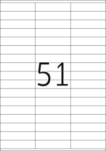 TopStick Nr. 8779 Klebeetiketten Label 100 Blatt A4 Blanko 70x16,9 mm