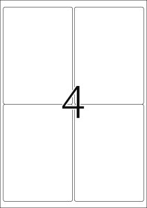 TopStick Nr. 8775 Klebeetiketten Label 100 Blatt A4 Blanko 99,1x139 mm