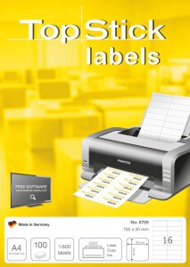 TopStick Nr. 8759 Klebeetiketten Label 100 Blatt A4...