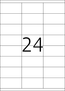 TopStick Nr. 8737 Klebeetiketten Label 100 Blatt A4 Blanko 70x35 mm