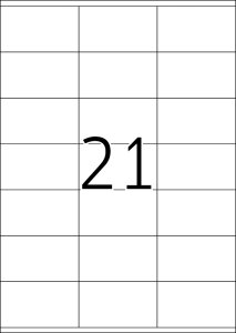 TopStick Nr. 8707 Klebeetiketten Label 100 Blatt A4 Blanko 70x41 mm
