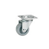 Möbel Lenkrolle 45 x 17 mm grau Platte 42 x 42 mm 40kg Drehkranz Gleitlager