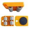 Parkett-Porter 105 x 75 x 35 mm gelb drehbar 150kg Möbelroller Transporthund