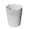 Blumentopf LUZIA Weiss 13 cm Pflanztopf Übertopf Kunststoff rund bunt