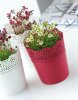 Blumentopf LUZIA Weiss 13 cm Pflanztopf Übertopf Kunststoff rund bunt