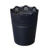 Blumentopf LUZIA Schwarz 18 cm Pflanztopf Übertopf Kunststoff rund bunt