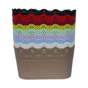 Blumentopf LUZIA oval Schwarz 29 x 13 cm Pflanztopf Übertopf Kunststoff bunt