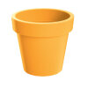 Blumentopf VALENCIA Pflanztopf Übertopf Blumenkübel Kunststoff curry Ø 13 cm