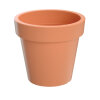 Blumentopf VALENCIA Pflanztopf Übertopf Blumenkübel Kunststoff terrakotta Ø 15 cm