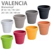 Blumentopf VALENCIA Pflanztopf Übertopf Blumenkübel Kunststoff terrakotta Ø 15 cm