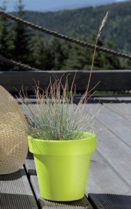 Blumentopf VALENCIA Pflanztopf Übertopf Blumenkübel Kunststoff weiß Ø 15 cm