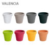 Blumentopf VALENCIA Pflanztopf Übertopf Blumenkübel Kunststoff terrakotta Ø 19 cm