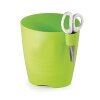 Kräutertopf MEDRA + Schere für Kräuter 15 cm Limettengrün Pflanztopf Blumentopf rund