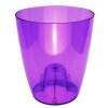 Orchideentopf CULTIVA Rund transparent Violett 13 cm Blumentopf Übertopf Kunststoff