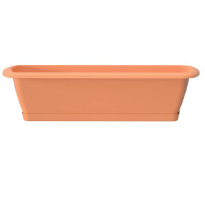 Set Blumenkasten ALZIRA + Untersetzer 40 cm terrakotta...