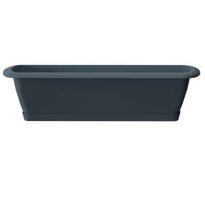 Set Blumenkasten ALZIRA + Untersetzer 60 cm anthrazit...