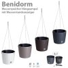 Hängeblumentopf BENIDORM Blumenampel Blumentopf Kunststoff Rattan-Optik