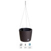 Hängeblumentopf BENIDORM Blumenampel Blumentopf Kunststoff Rattan-Optik