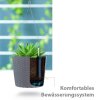 Hängeblumentopf BENIDORM Blumenampel Blumentopf Kunststoff Rattan-Optik