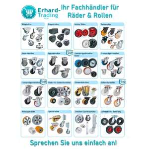 Lenkrolle m. Anschraubplatte Doppelrolle Design Möbelrolle Parkett Laufrolle Rad