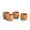 4x Zeller Eierbecher Eierhalter Holzbecher Tasse Schale Frühstück Essen Küche Bambus