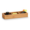 Zeller Ordnungsbox Holzkiste Aufbewahrung Fächer Schminke Stifte Bad Büro Haushalt ca. 28x10x4,5 cm Bambus 13335