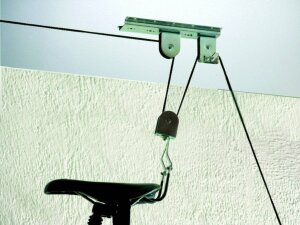 ALBERTS Fahrradhalterung Fahrradaufzug Decke Seilhalterung mit Schrauben