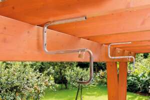 2x ALBERTS Leiterhaken Wandhaken Deckenhaken Befestigung mit Schloss 282x216 mm