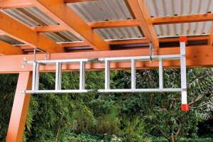 2x ALBERTS Leiterhaken Wandhaken Deckenhaken Befestigung mit Schloss 282x216 mm