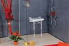 ALBERTS Duschsitz Polstersitz Klappsitz Bad Dusche Wandbefestigung 380x370 mm