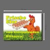 Werbeschild FRISCHE EIER von freilaufenden Hühnern A3 (42x30 cm) Huhn Eier Eierhandel Werbung Eierverkauf