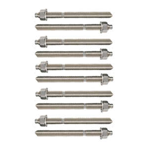 10x Ankerstange ASK M10 x 130 mm Stahl verzinkt