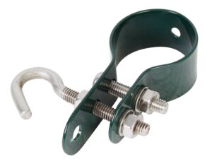 ALBERTS Zaunschelle Gartenschelle Haken Befestigung Stahl beschichtet Ø 34 mm