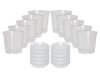 10x Geli Set Orchideentopf Ø 17 cm inkl. Untersetzer Ø 16 cm Kunststoff Transparent