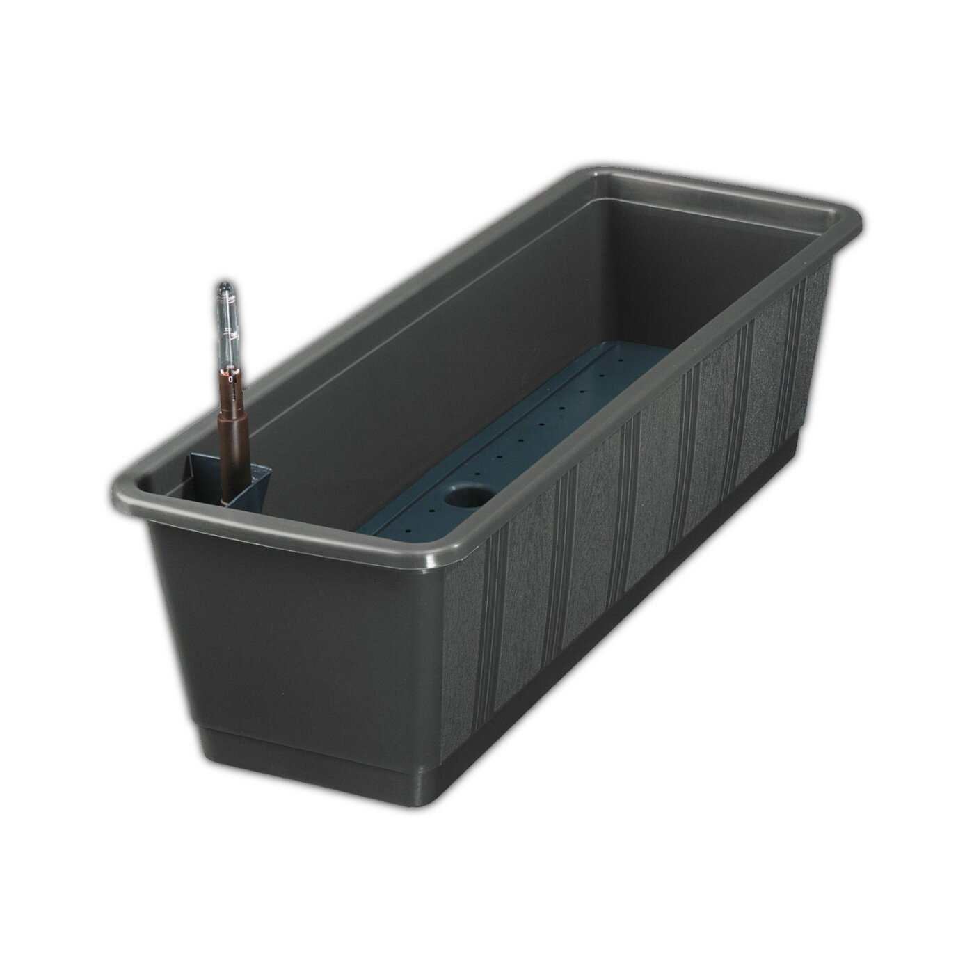 wasserspeicher fr blumenksten Set: 2 x XL PFLANZKASTEN mit Wasserspeicher Rattan (breite Version) Farbe:  Anthrazit