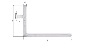 ALBERTS Winkelband Torband Laden unten Rolle Ø 16 Stahl verzinkt 400x600x40 mm