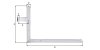 ALBERTS Winkelband Torband Laden unten Rolle Ø 16 Stahl verzinkt 400x600x40 mm