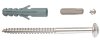 ALBERTS Befestigungs-Set 4 Schrauben und Dübel Stahl verzinkt Ø 7x105 mm mit Bit