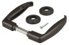 ALBERTS Türdrücker Klinke Griff Aluminium schwarz eloxiert für Kasten 35-50 mm