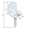 24x ALBERTS Flechtzaunhalter Stuhlwinkel Stahl verzinkt 38x32x30 mm mit Schraube