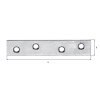 8x ALBERTS Flachwinkel Verbinder Lochplatte Nagelplatte Stahl verzinkt 80x15 mm