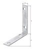 8x ALBERTS Winkelverbinder Stuhlwinkel Bauwinkel Stahl verzinkt 75x75x16 mm