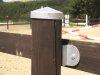 ALBERTS Zaunriegel Beschlag Pfosten Palisade Rundholz Stahl verzinkt 121x40 mm