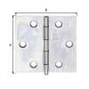 ALBERTS Kistenband Tischband Scharnier Konstruktionsband Stahl verzinkt 51x51,2 mm