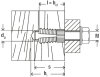 fischer Messingdübel PA 4 M 8/25 mm mit Rand (4 Stück) 052485